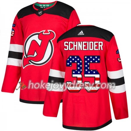 Pánské Hokejový Dres New Jersey Devils Cory Schneider 35 2017-2018 USA Flag Fashion Černá Adidas Authentic